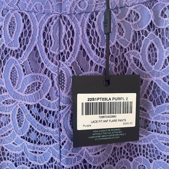 Cynthia Rowley Purple Lace Fit and Flare Pant - Picture 5 of 6